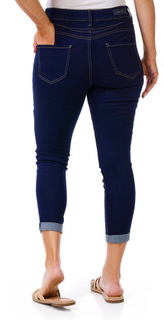 Thumbnail 3: COPPERFLASH Copperflash Petite Denim Roll Cuff Capris 