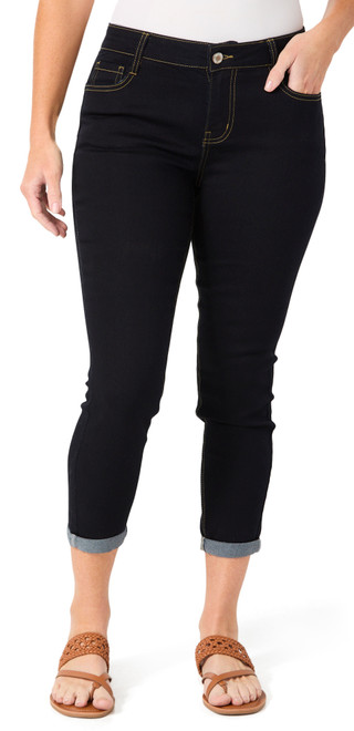 Thumbnail 1: COPPERFLASH Copperflash Petite Denim Roll Cuff Capris 
