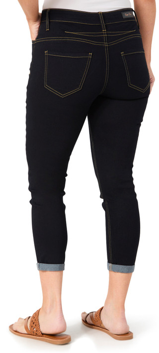 Thumbnail 2: COPPERFLASH Copperflash Petite Denim Roll Cuff Capris 