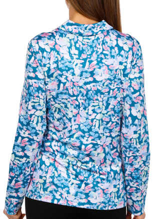 Thumbnail 2: Lillie Green Lillie Green Womens Active Polo Long Sleeve Top 