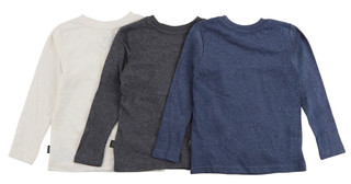 Thumbnail 2: Lee Lee Little Boys 3 Pk Long Sleeve Quarter Buttoned Shirt Set 