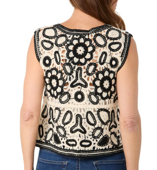 Thumbnail 2: LIV LOS ANGELES Liv Los Angeles Womens Button Up Crochet Sweater Vest 