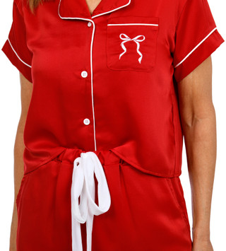 Thumbnail 3: SIMPLY SOUTHERN Simply Southern Womens 2 Pc Satin Bow Pajamas 