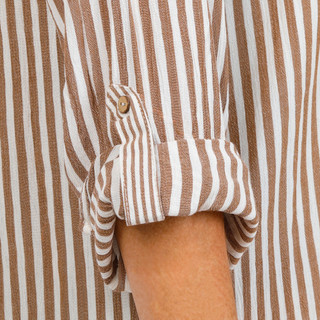 Thumbnail 3: BLUE ISLAND Blue Island Womens Long Sleeve Striped Shirt Coverup 
