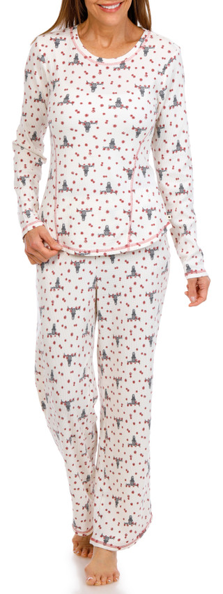 Thumbnail 1: Lucky Brand Lucky Brand Womens 2 Pc Western Top & Pants Pajama Set 