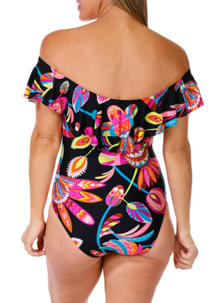 Thumbnail 3: Trina Turk Trina Turk Womens Floral Off The Shoulder Swimsuit 