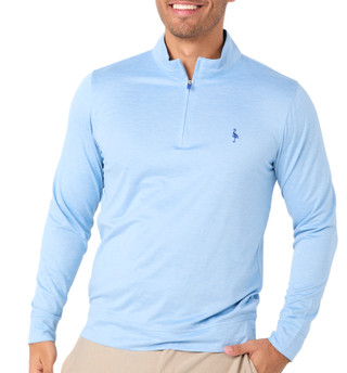 Thumbnail 1: TAILORBYRD Tailorbyrd Mens Quarter Zip Performance Mesh Top 