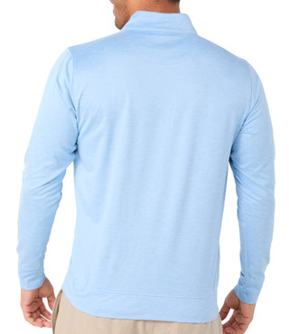 Thumbnail 3: TAILORBYRD Tailorbyrd Mens Quarter Zip Performance Mesh Top 