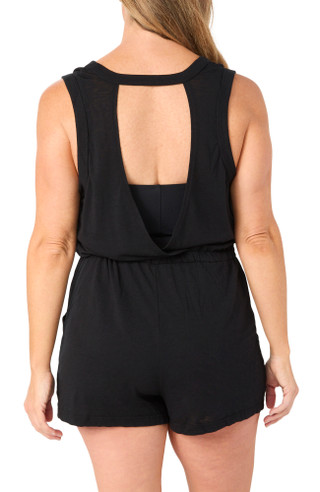 Thumbnail 2: Becca Becca Womens Sleeveless Solid Beach Date Romper Coverup 