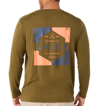 Thumbnail 2: Anglr ANGLR Mens Long Sleeve Logo Performance T-Shirt 