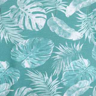Thumbnail 3: Brisas Brisas Womens Active Sleeveless Airy Palms Print Slub Tank 