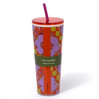 Thumbnail 1: Vera Bradley Vera Bradley 24 oz Tumbler with Straw 