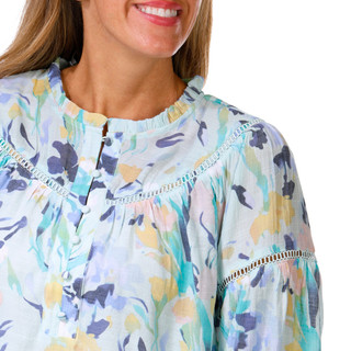 Thumbnail 2: Zac & Rachel Zac & Rachel Womens 3/4 Sleeve Slub Peasant Top 