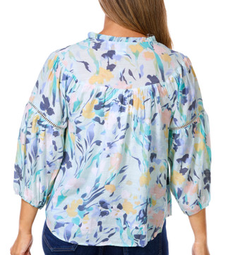 Thumbnail 3: Zac & Rachel Zac & Rachel Womens 3/4 Sleeve Slub Peasant Top 