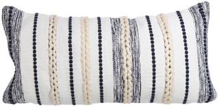 Thumbnail 1: LR HOME LR Home 14x28 Jute Cotton Stripe Decorative Pillow 