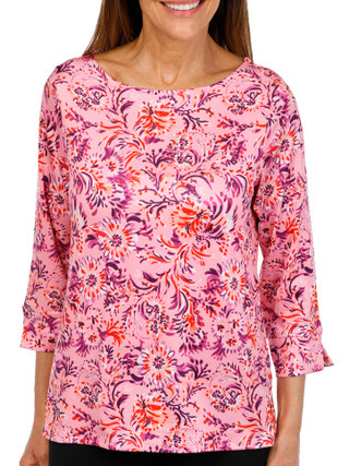 Thumbnail 1: Stella Parker Stella Parker Womens 3/4 Sleeve Print Top 