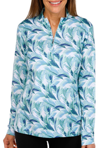 Thumbnail 1: COURT HALEY Court Haley Womens Active Long Sleeve Mai Tai Polo Top 