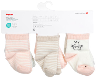 Thumbnail 2: HUGGIES Huggies Baby Girl 6 Pk Organic Cotton Ankle Socks 
