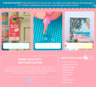 Thumbnail 2: Craft Hero Craft Hero Island Morning Diamond Art Painting Kit 