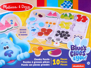 Thumbnail 3: Melissa & Doug Melissa & Doug Blue's Clues Wooden Chunky Puzzle 