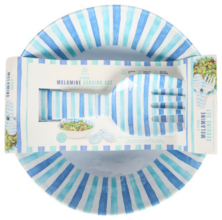 Thumbnail 2: Core Home Core Home 3 Pc Melamine Striped Serving Set 