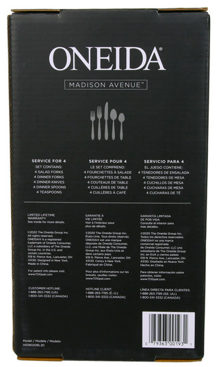 Thumbnail 2: Oneida Oneida 20 Pc Madison Avenue Stainless Steel Flatware Set 