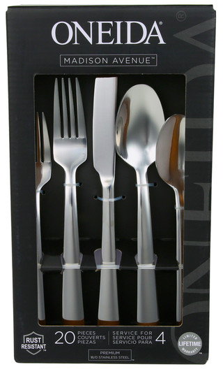 Thumbnail 1: Oneida Oneida 20 Pc Madison Avenue Stainless Steel Flatware Set 