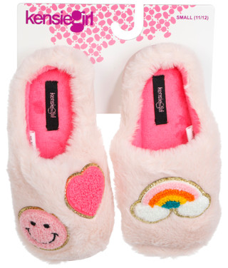 Thumbnail 1: Kensie Girl Kensie Girl Girls Sequin Icons Cushioned Plush Slippers 