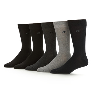 Thumbnail 1: Perry Ellis Perry Ellis Portfolio Mens 5Pk Flat Knit Script Logo Socks 