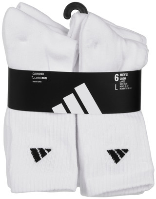Thumbnail 1: Adidas Adidas Mens 6 Pk Athletic Cushioned Crew Socks 