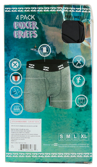 Thumbnail 3: BILLABONG Billabong Mens 4 Pk Boxer Briefs 