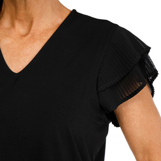 Thumbnail 2: Adrianna Papell Adrianna Papell Womens Short Flutter Sleeve Moss Crepe Top 