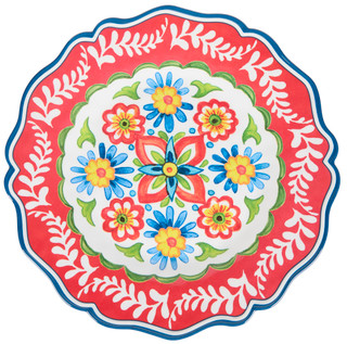 Thumbnail 2: Certified International Certified International 14 in Round Flores Serving Tray 