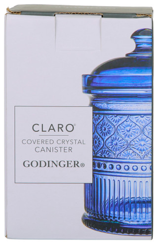 Thumbnail 2: Godinger Godinger 6 oz Claro Blue Small Canister 