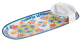 Thumbnail 1: Certified International Certified International 2 Pc Flores Chip and Dip Set 