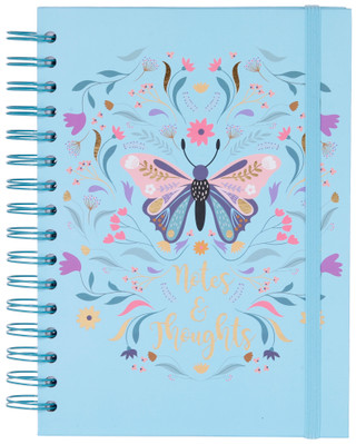 Thumbnail 1: VOTUM Votum Butterfly Spiral Lined Journal Notebook 