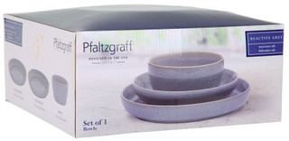 Thumbnail 1: Pfaltzgraff Pfaltzgraff 3 Pc Reactive Grey Dinnerware Set 