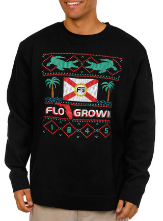 Thumbnail 1: FloGrown FloGrown Mens Gator Christmas Crew Neck Sweater 
