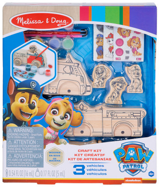 Thumbnail 1: Melissa & Doug Melissa & Doug Paw Patrol Wooden Vehicle Craft Kit 
