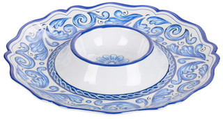 Thumbnail 1: Certified International Certified International 15 in Chip & Dip Serving Tray 