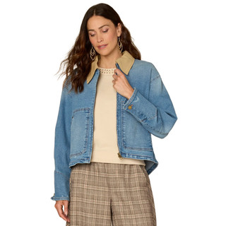 Thumbnail 1: Democracy Democracy Womens Long Sleeve Contrast Collar Jacket 