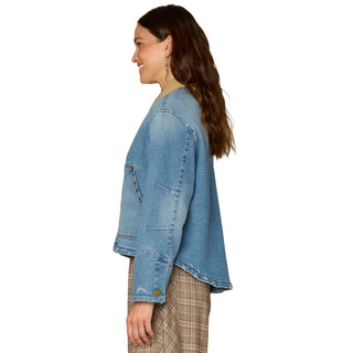 Thumbnail 3: Democracy Democracy Womens Long Sleeve Contrast Collar Jacket 