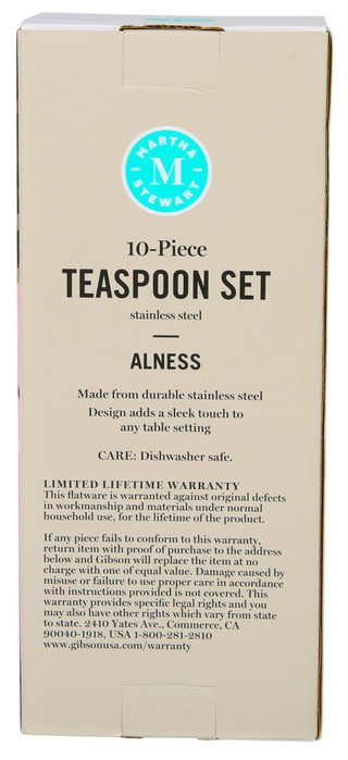 Thumbnail 2: Martha Stewart Martha Stewart 10 Pk Stainless Steel Teaspoons 