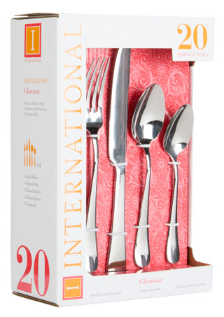Thumbnail 3: Lifetime Lifetime 20 Pc Glamour Stainless Steel Silverware Set 
