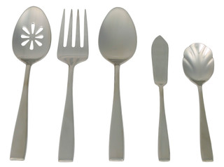 Thumbnail 2: Godinger Godinger 45 Pc Wayland Matte Stainless Steel Flatware Set 