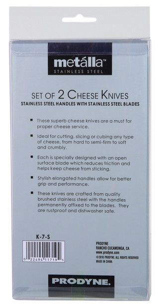 Thumbnail 2: Prodyne Prodyne 2 Pc Stainless Steel Open Blade Cheese Knife Set 