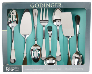 Thumbnail 1: Godinger Godinger 8 Pc Stainless Steel Service Set 
