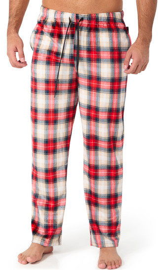 Thumbnail 1: Dockers Dockers Mens Plaid Minky Fleece Lounging Pajama Pants 