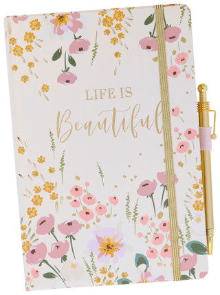 Thumbnail 1: VOTUM Votum 2 Pc Wild Flowers Bound Journal Notebook & Pen Set 
