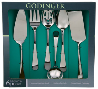 Thumbnail 1: Godinger Godinger 6 Pc Stainless Steel Hostess Serving Utensil Set 